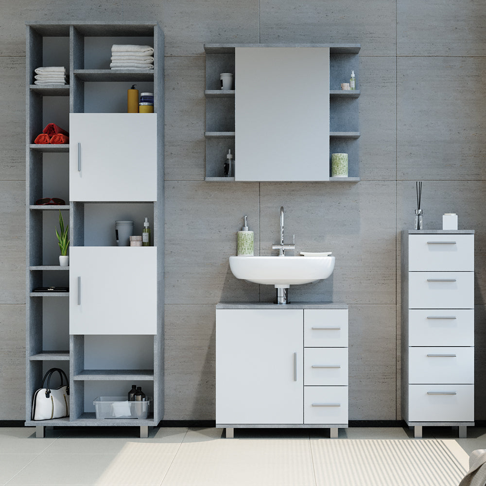 Vicco Mobile sottolavabo per bagno Calcestruzzo 60 x 60 cm