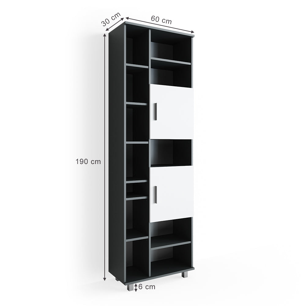 Vicco Mobile bagno alto Antracite/bianco 60 x 190 cm