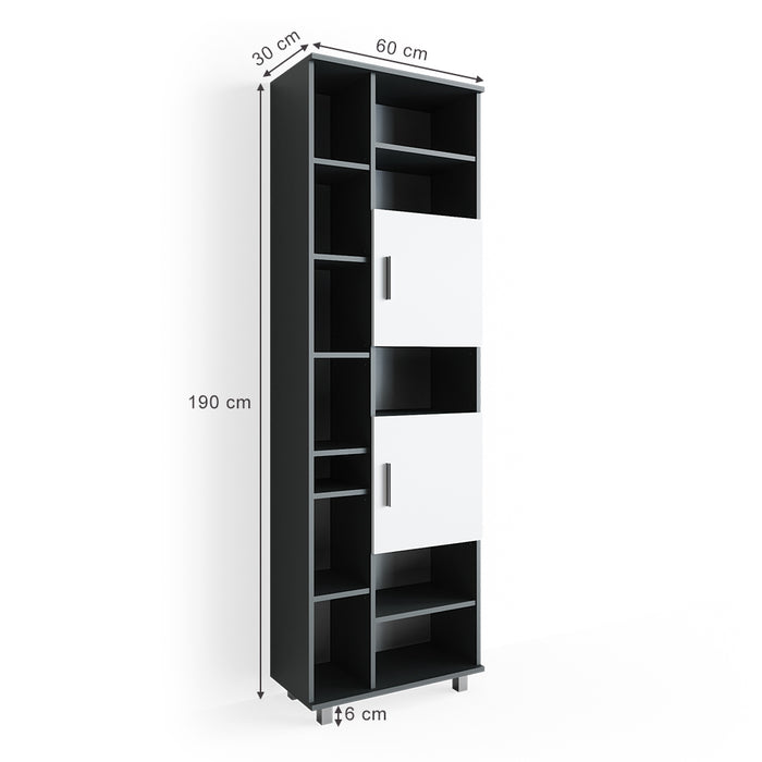 Vicco Mobile bagno alto Antracite/bianco 60 x 190 cm