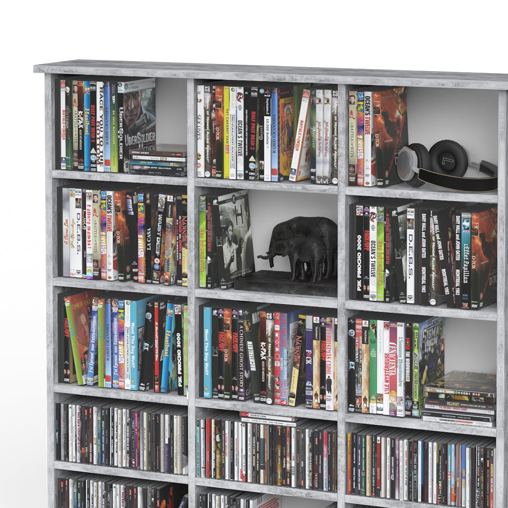 Vicco Scaffale porta cd Calcestruzzo 105.4 x 136 cm