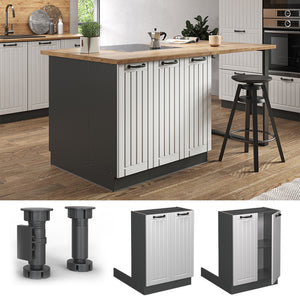 Vicco Isola cucina Bianco casa di campagna 60 cm senza piano di lavoro