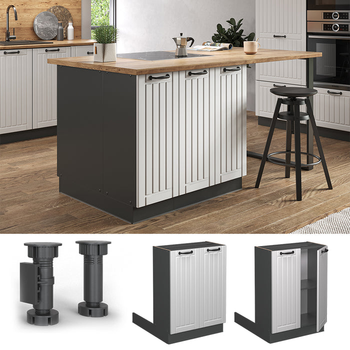 Vicco Isola cucina Bianco casa di campagna 60 cm senza piano di lavoro