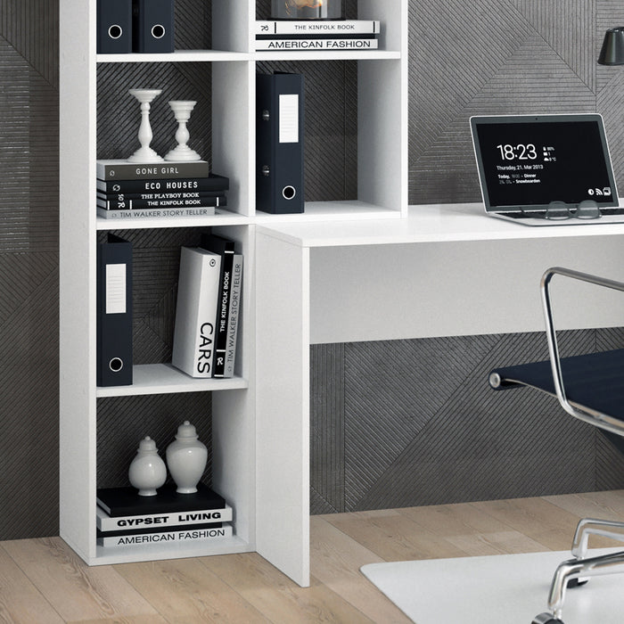 Vicco Scrivania con ripiani Bianco 166.8 x 59 cm