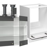 Vicco Cucina angolare completa Antracite-Oro/Bianco 160 x 190 cm , PL Antracite