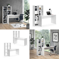 Vicco Scrivania con ripiani Bianco 166.8 x 59 cm