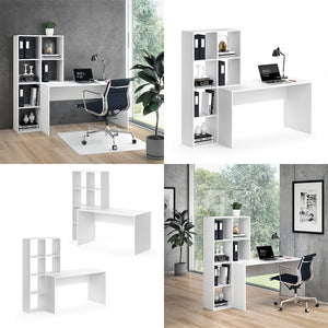 Vicco Scrivania con ripiani Bianco 166.8 x 59 cm