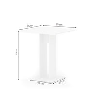 Vicco Tavolo da pranzo Bianco 65 x 65 cm