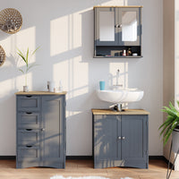 Vicco Cassettiera da bagno Grigio 55 x 81 cm