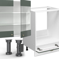 Vicco Cucina componibile Verde-oro Country House/Bianco 300 cm , PL Rovere