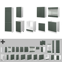 Vicco Cucina componibile Verde-oro Country House/Bianco 300 cm , PL Marmo