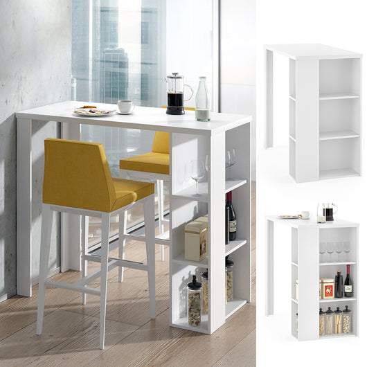 Vicco Tavolo bar alto Bianco 120 x 60 cm