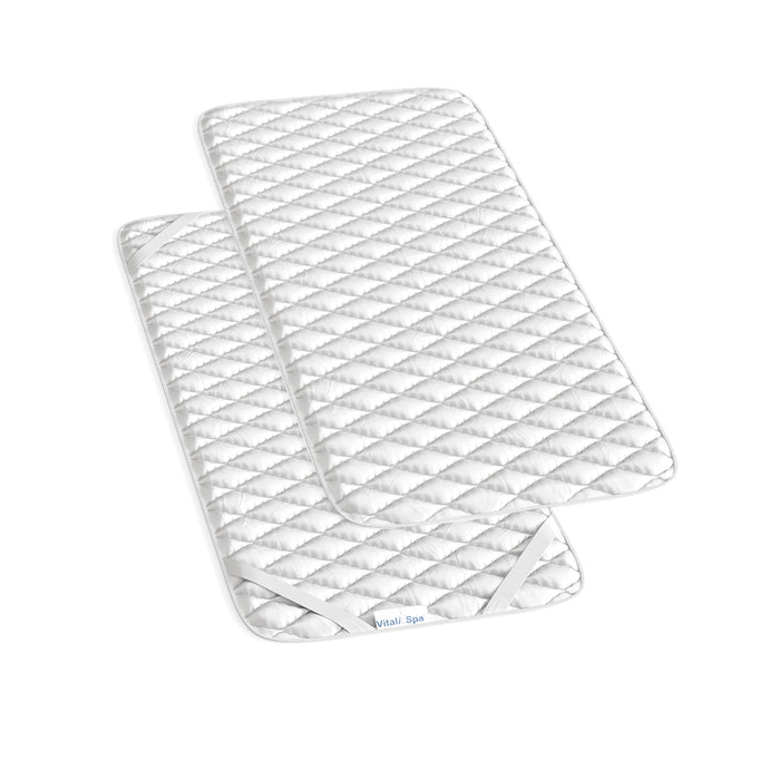 Vitalispa Сoprimaterasso Bianco 90 x 200 cm lavabile fino a 60°C adatto all'asciugatrice