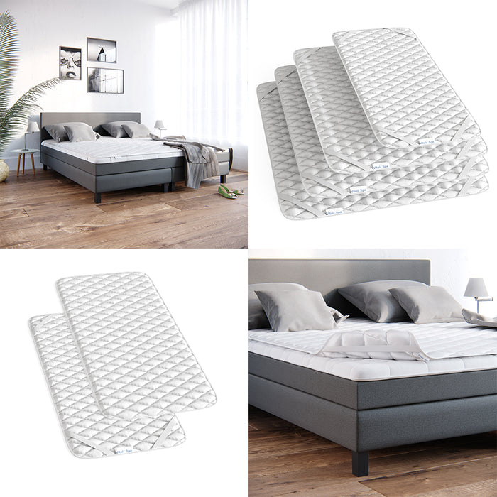 Vitalispa Сoprimaterasso Bianco 90 x 200 cm lavabile fino a 60°C adatto all'asciugatrice