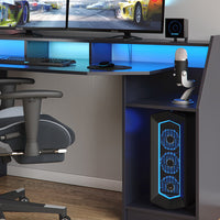 Vicco Scrivania computer Nero 179.8 x 65.5 cm