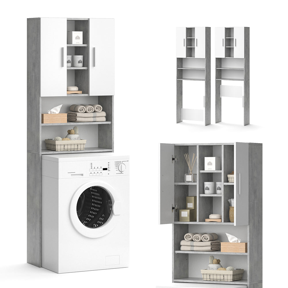 Vicco Mobile per lavatrice Calcestruzzo 64 x 190 cm