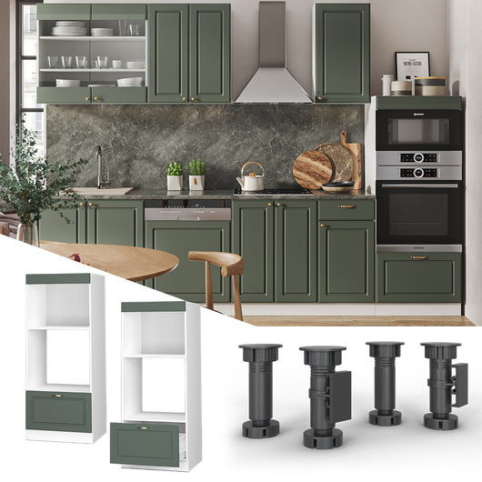 Vicco Set mobili bagno Verde-oro Country House 60 cm aperto