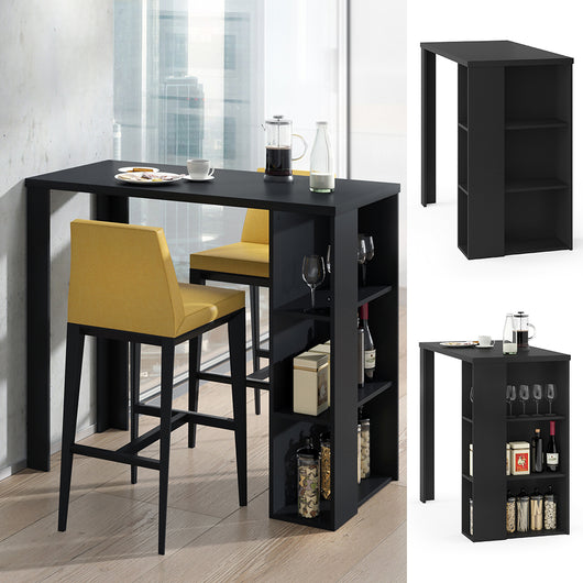 Vicco Tavolo bar alto Nero 120 x 60 cm