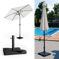 OK-Living Supporto per ombrellone Nero 42 x 42 cm