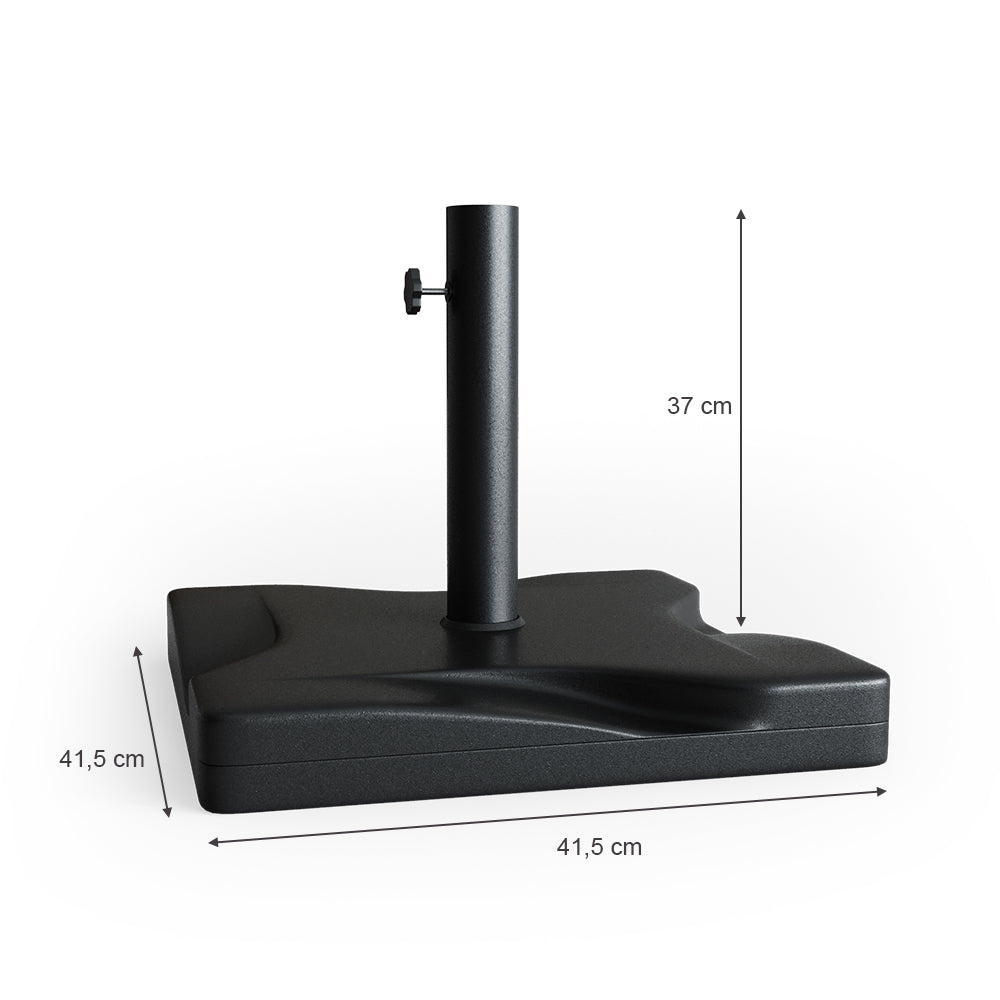 OK-Living Supporto per ombrellone Nero 42 x 42 cm