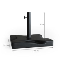 OK-Living Supporto per ombrellone Nero 42 x 42 cm