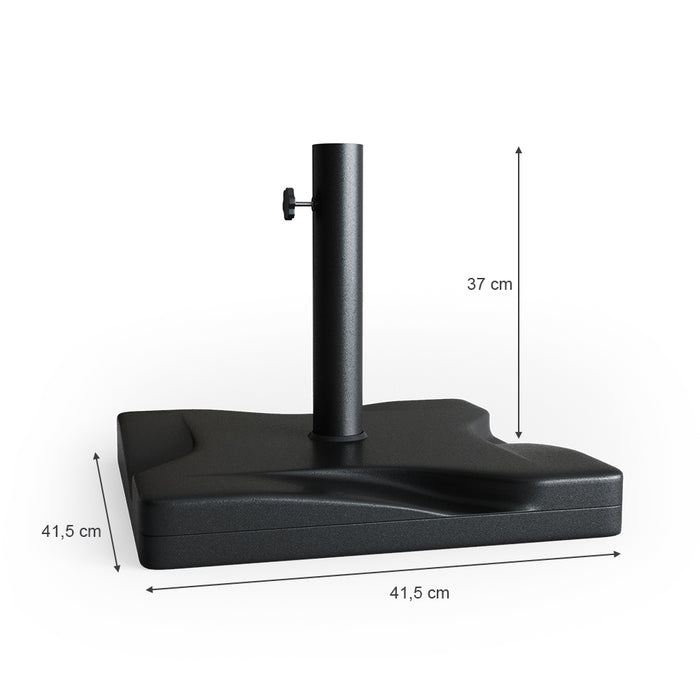 OK-Living Supporto per ombrellone Nero 42 x 42 cm