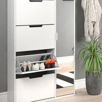 Vicco Scarpiera da ingresso Bianco 22 x 169 cm