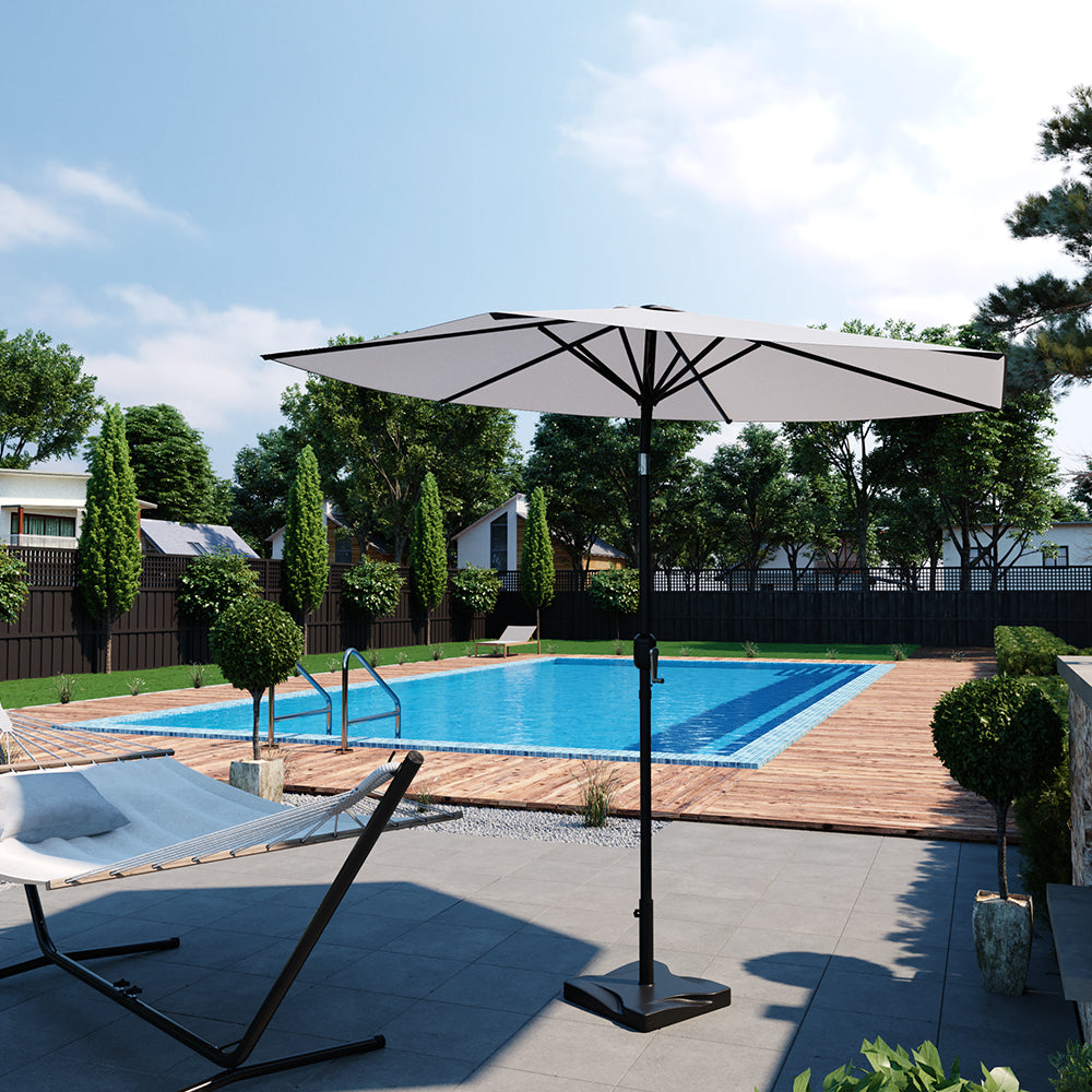 OK-Living Supporto per ombrellone Nero 42 x 42 cm