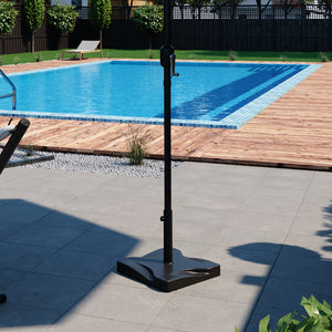 OK-Living Supporto per ombrellone Nero 42 x 42 cm