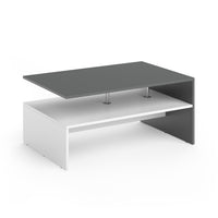 Vicco Tavolino da salotto Bianco/antracite 90 x 60 cm