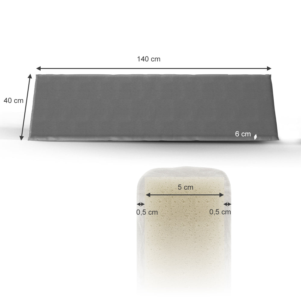 Vicco Coprisedile Grigio 140 cm