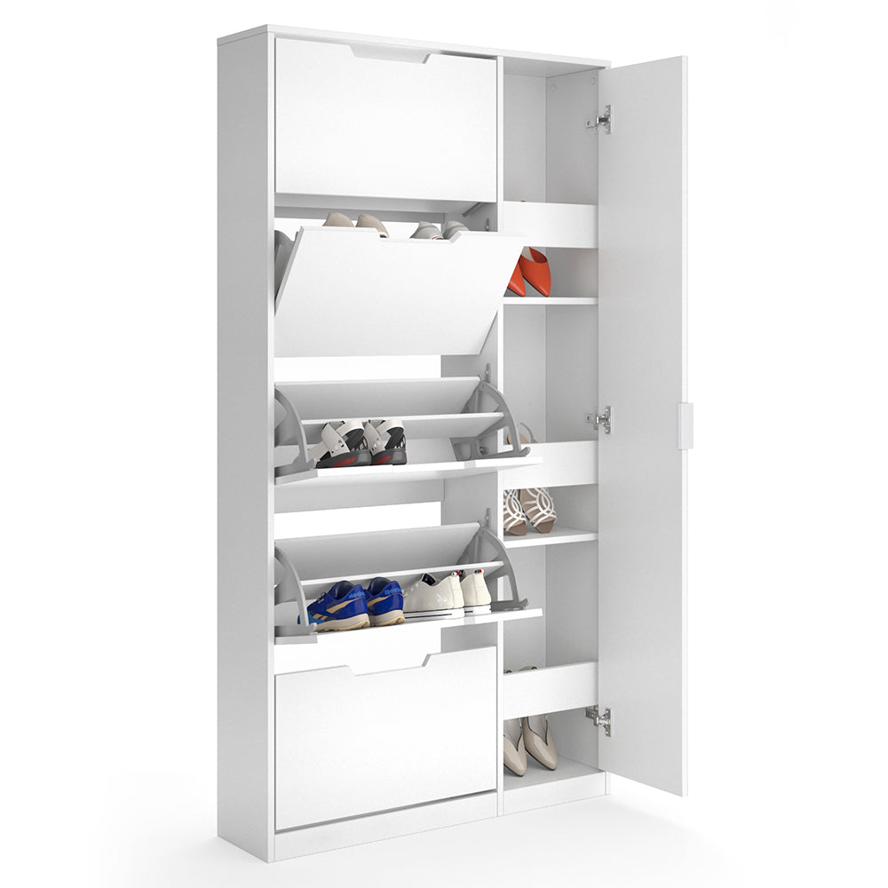 Vicco Scarpiera da ingresso Bianco 22 x 169 cm