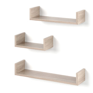 Vicco Scaffale a muro Sonoma 60 x 10 cm Set di 3