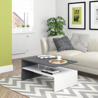 Vicco Tavolino da salotto Bianco/antracite 90 x 60 cm