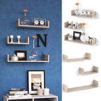 Vicco Scaffale a muro Sonoma 60 x 10 cm Set di 3