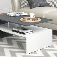 Vicco Tavolino da salotto Bianco/antracite 90 x 60 cm