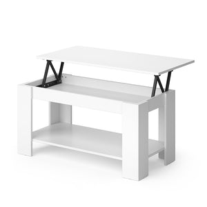 Vicco Tavolino soggiorno Bianco 100 x 50 cm con funzione di sollevamento