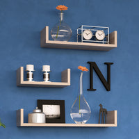 Vicco Scaffale a muro Sonoma 60 x 10 cm Set di 3