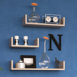 Vicco Scaffale a muro Sonoma 60 x 10 cm Set di 3