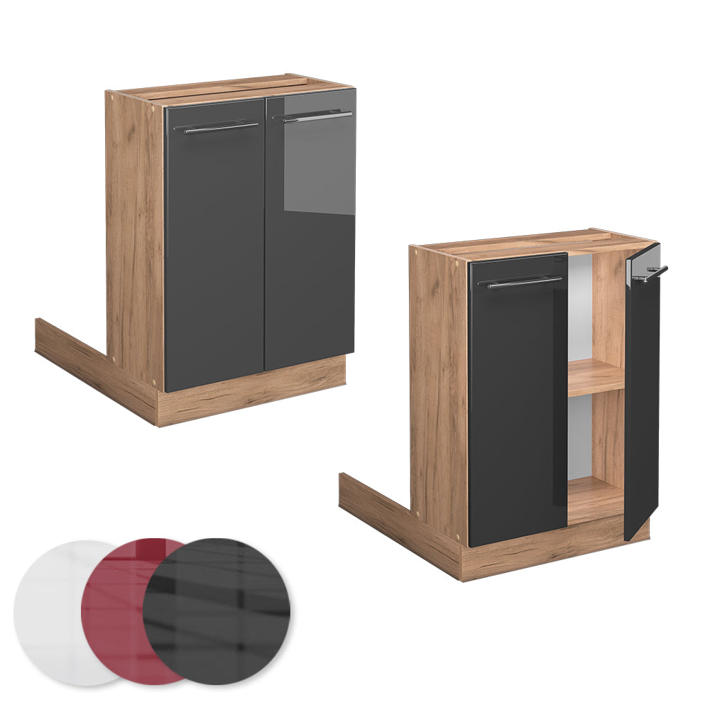 Vicco Isola cucina Antracite lucido 60 cm senza piano di lavoro