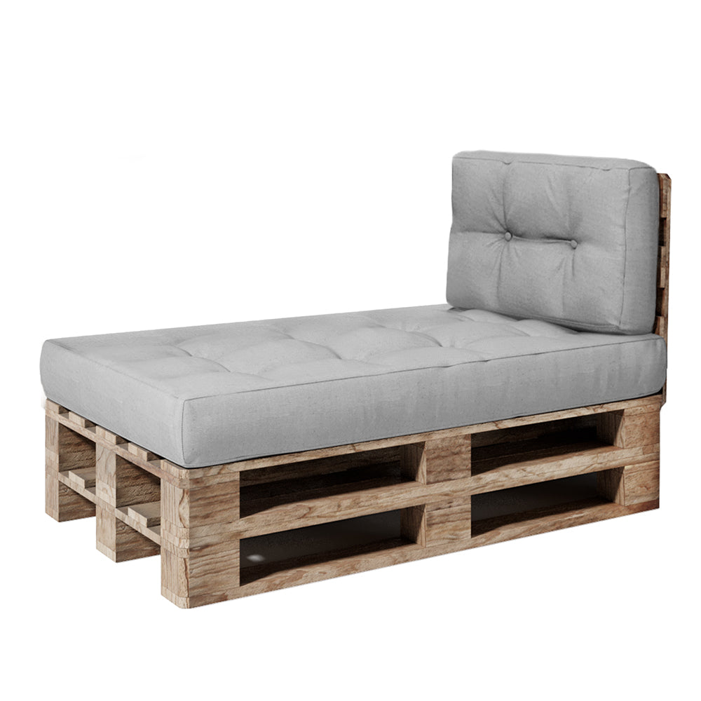 Vicco Set di cuscini per pallet Grigio 2 parti