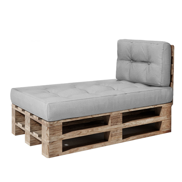 Vicco Set di cuscini per pallet Grigio 2 parti