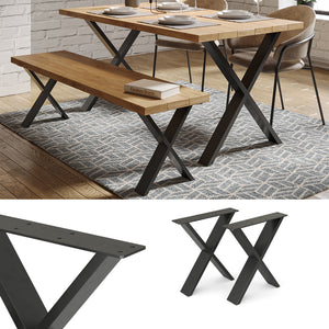 Vicco Gambe per tavolo Nero 40 x 42.1 cm Forma a X