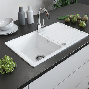 Bergström Lavello da cucina Bianco 76.5 x 46 cm con asciugatura