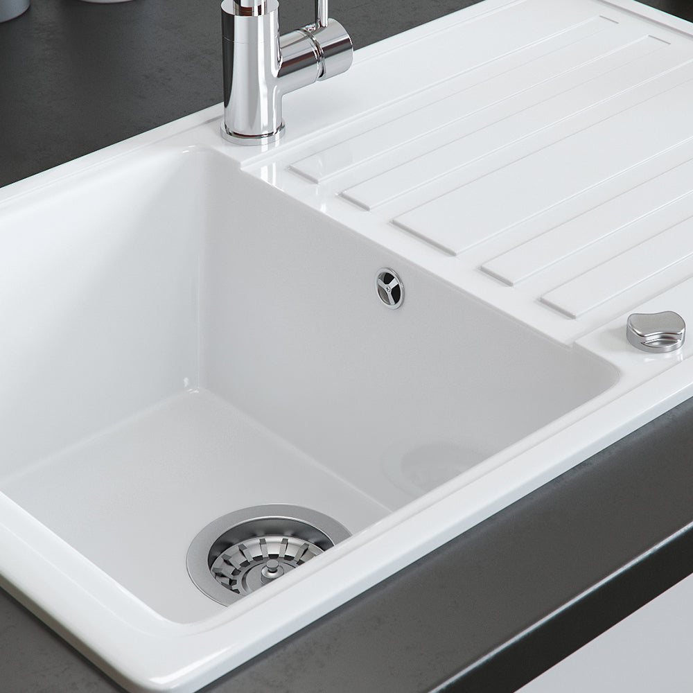 Bergström Lavello da cucina Bianco 76.5 x 46 cm con asciugatura