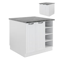 Vicco Isola cucina Casa di campagna bianca/bianco 90 cm senza piano di lavoro