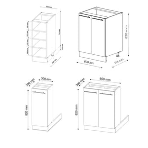 Vicco Isola cucina Casa di campagna bianca/bianco 90 cm senza piano di lavoro