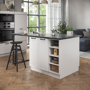 Vicco Isola cucina Casa di campagna bianca/bianco 90 cm senza piano di lavoro
