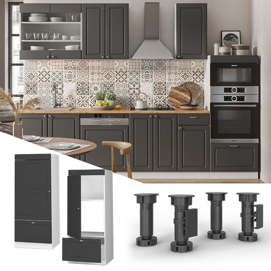 Vicco Set mobili bagno Landhaus antrazit-oro 60 cm