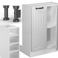 Vicco Isola cucina Casa di campagna bianca/bianco 90 cm senza piano di lavoro