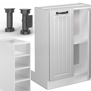 Vicco Isola cucina Casa di campagna bianca/bianco 90 cm senza piano di lavoro